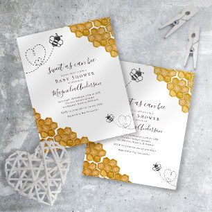 Doce como pode ser o convite para Chá de fraldas d