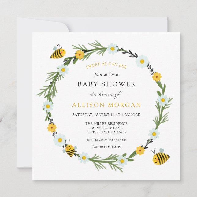 Doce Como Pode Ser O Convite Para Chá de fraldas D (Frente)