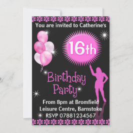Doce Convite de aniversário 16