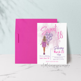Doce Convite de aniversário 16