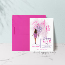 Doce Convite de aniversário 16