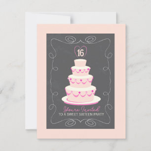 Doce Convite de aniversário 16