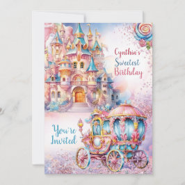 Doce Convite de aniversário de Candyland