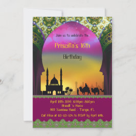 Doce convite de dezesseis aniversários, 16o, árabe