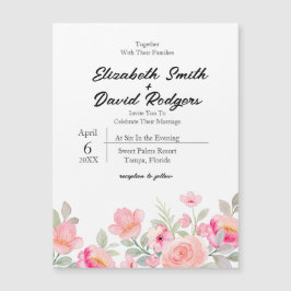 Doce Convite Floral para Casamento Magnético