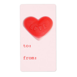 Doce Coração Rosa para...da etiqueta de oferta