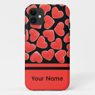 Doce Corações, capas de iphone Negra