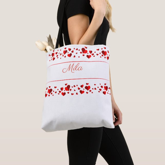 Doce corações Tote Bag (Close Up)