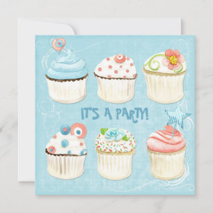 Doce Cupcakes - É uma festa!  Convite de Bday