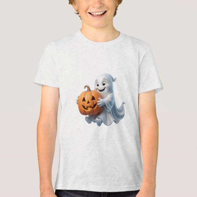 Doce Desenho de Halloween de Fantasma Adormecido e (Frente)