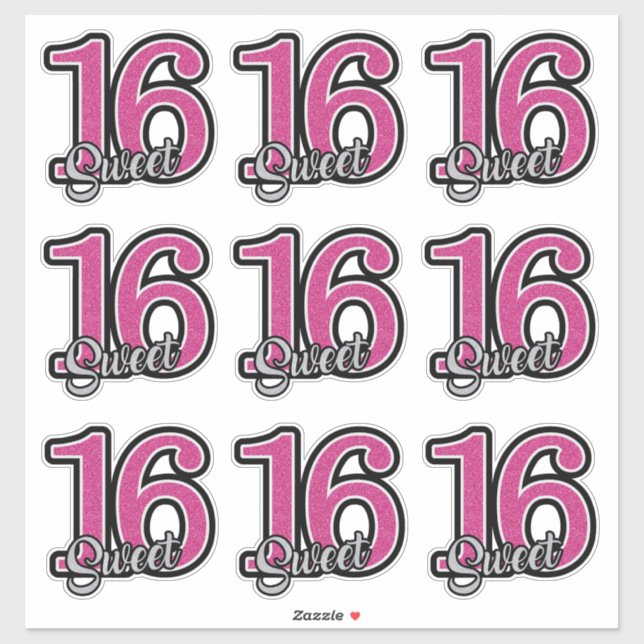 Doce Dezesseis Adesivos (Folha)