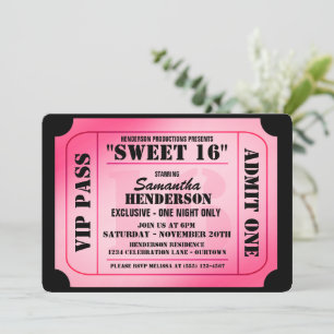 Doce Dezesseis Convites de festas de Estilo de Tíq