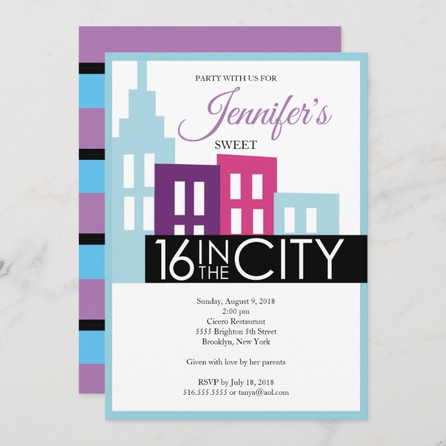 Doce dezesseis no convite da cidade (Frente/Verso)