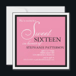 Doce Elegante 16 Rosa Convite<br><div class="desc">Um convite de festas maravilhosamente elegante num tom bonito de rosa.</div>