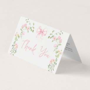 Doce Floral Rosa Baby Shower Dobra Agradecimento