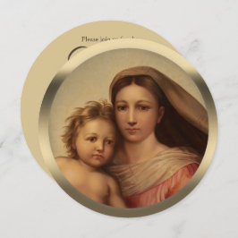 Doce mãe e bebê CC0978 Convite Baptism