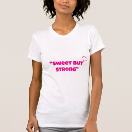 "Doce Mas Forte" design de camiseta para meninas