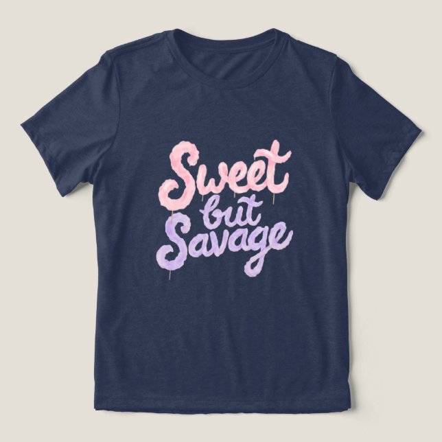 Doce Mas Selvagem Estilo de Rua Algodão Doce Gráfi (Design frontal)