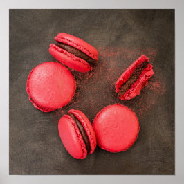 Doce poster de cozinha de Macarons | Macarons Verm