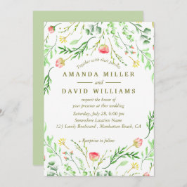 Doce Romântico | Convite Para Casamento Floral