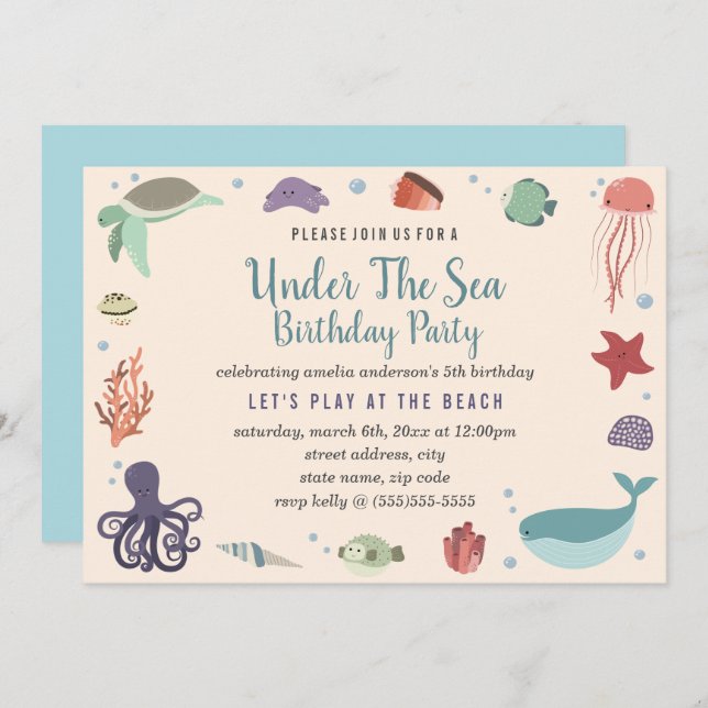 Doce Sob O Convite Para Aniversários de criança Ma (Frente/Verso)