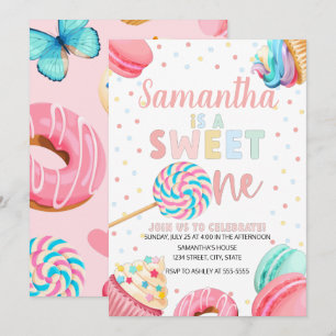 Doce Um Convite De Aniversário, Pastel Sweets Inv
