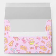Doces Bakery e Bebidas Envelope Rosa