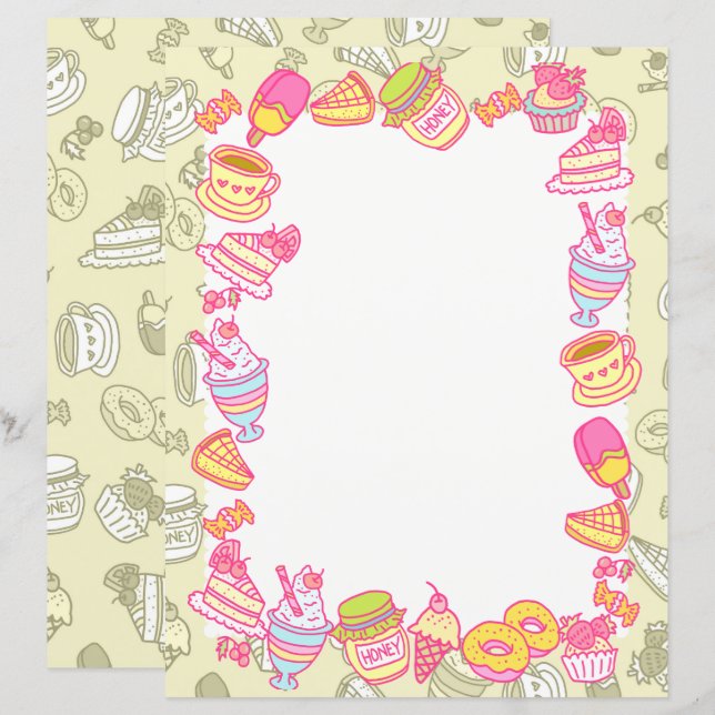 Doces Bakery e Bebidas Verdes (Frente/Verso)