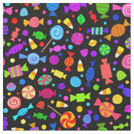 Doces bonitos do Dia das Bruxas no tecido preto do