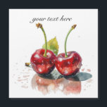 Doces Cerejas em Watercolor, sob medida<br><div class="desc">Traga um toque de encanto doce e romântico para qualquer superfície magnética com esta doce cereja em Watercolor Magnet. Este ímã único apresenta uma bela ilustração de aquarela de duas cerejas, adicionando uma sensação deliciosa à sua geladeira, armário ou escritório. É uma maneira perfeita de mostrar fotos ou notas. Você...</div>