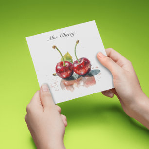 Doces Cerejas em Watercolor, sob medida