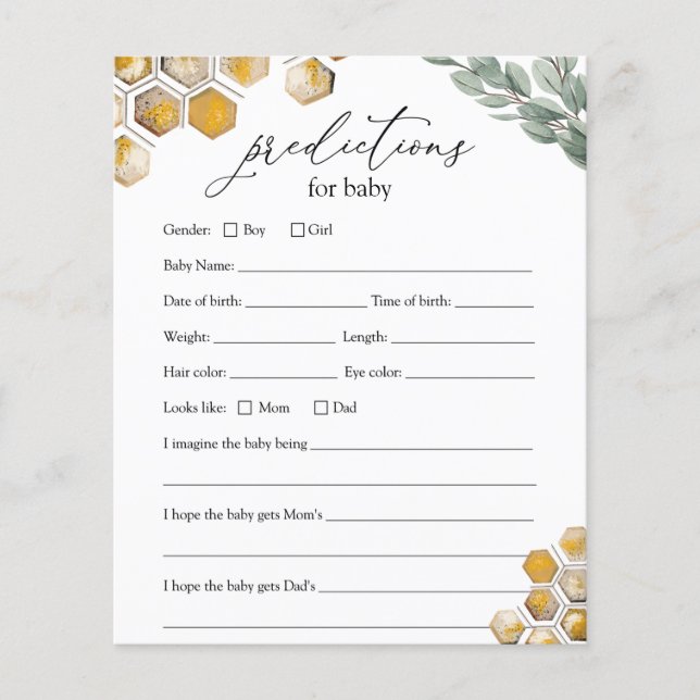 Doces como Bebê - Cartão Predictions (Frente)