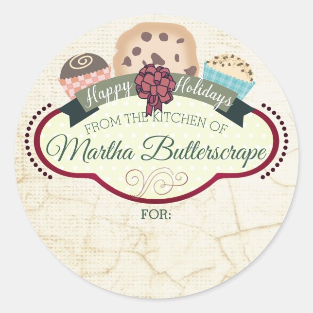 Doces de biscoito de Natal da cozinha do adesivo (Frente)