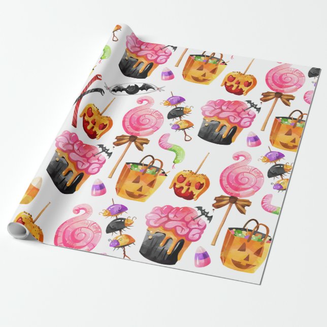 Doces de Halloween, Papel de embrulho assustador (Desenrolado)