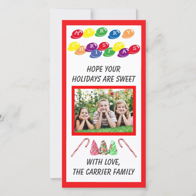 Doces Natal - Cartão com fotos (Frente)