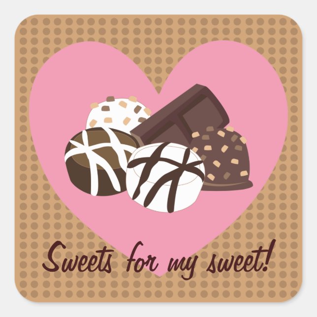 Doces para o meu doce! Adesivos (Frente)