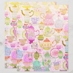 Doces, teacup e discos de papel para sucata de vin