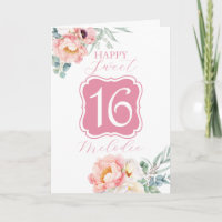 Docinho cartão de 16 anos com Eucalyptus Peonies