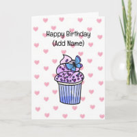 Docinho Cartão de Aniversário para Ela | Cupcake d