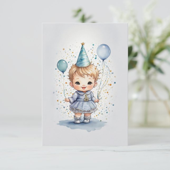 Docinho Cartão de Desejo de Aniversário (Em pé/Frente)