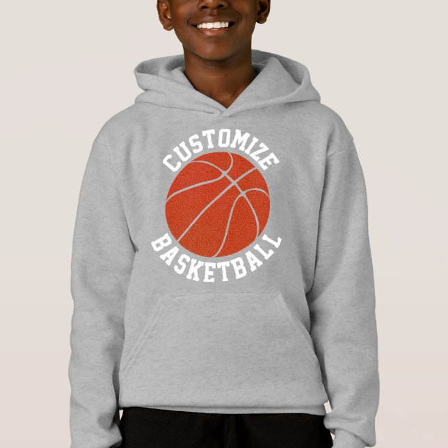 Docinho Hoodie De Basquete Para Rapazes Personaliz (Frente)