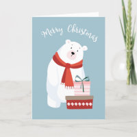 Docinho Polar Bear Feliz Cartão de Natal