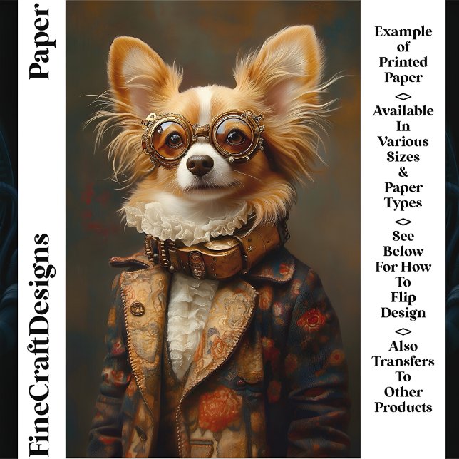 Documento de Artesanato Quirky & Fun Papillon Dog  (Criador carregado)