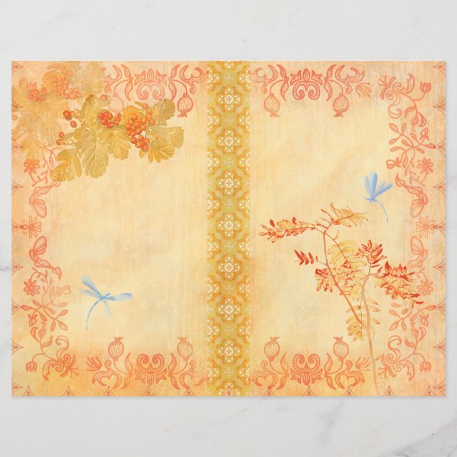 Documento de Junkjournal não alinhado no outono ve (Frente)