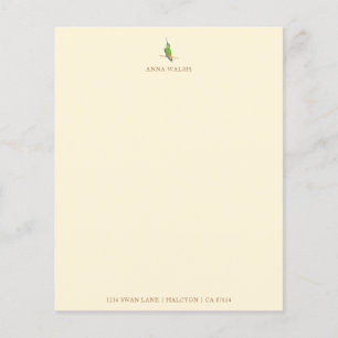 Documento de papelaria Ecru Hummingbird Personaliz