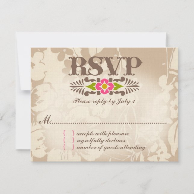 Documento Tropical Floral Linen do MAUI RSVP (Frente)