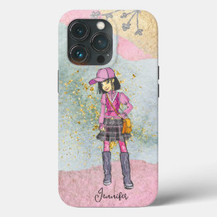 Dodle Dark Hair Fashionable Girl Name