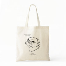 Dodle Line Art Pug Design Seu Próprio Bolsa