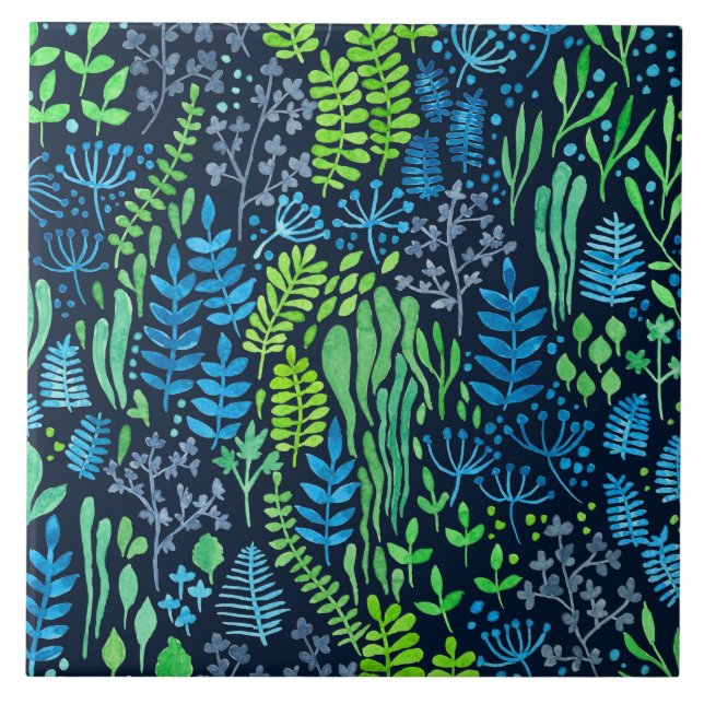 Dodores florais de aquarela fundo escuro (Frente)