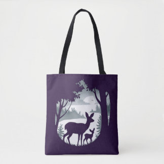 Doe Deer e Fawn Comprando o Errand Tote Bag